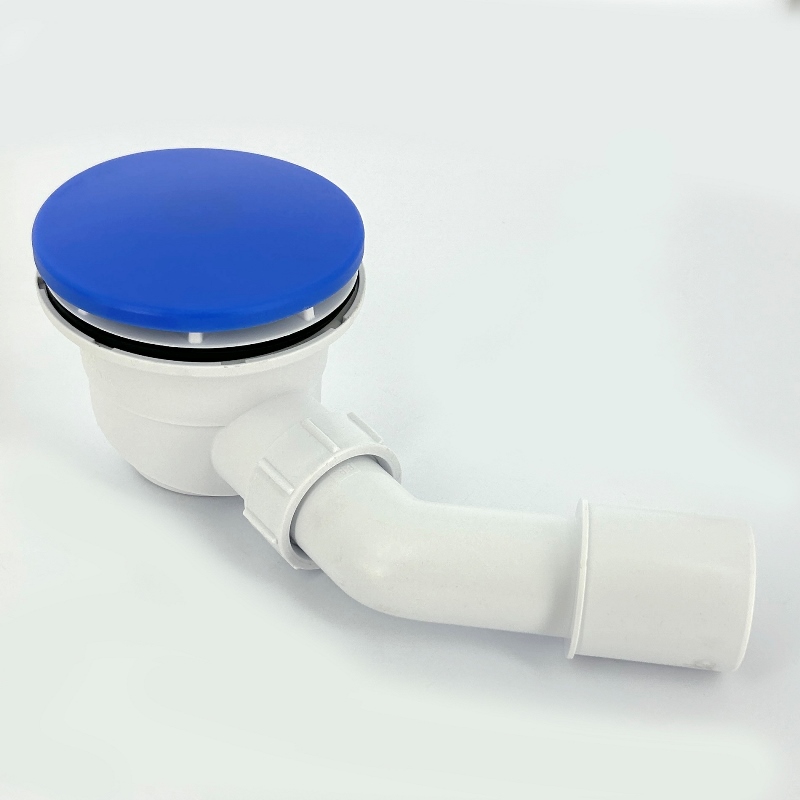 Сифон бутылочный для поддона слив 90-100 мм с пласт. выпуском, высота 82 мм, выход 40/50 мм, хром