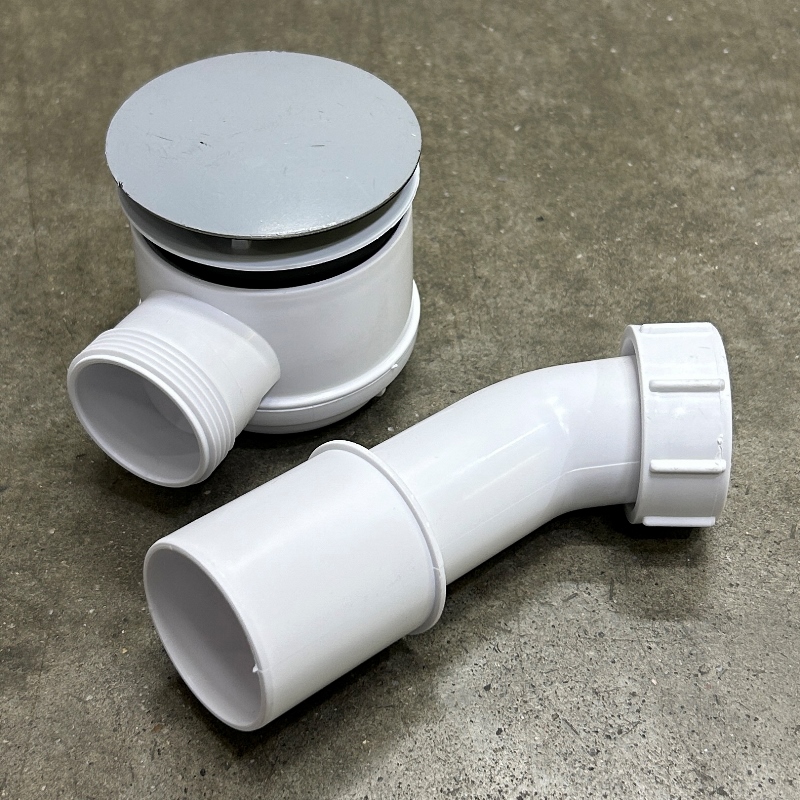 Сифон бутылочный для поддона слив 50-75 мм, высота 65 мм, выход 40/50 мм, хром