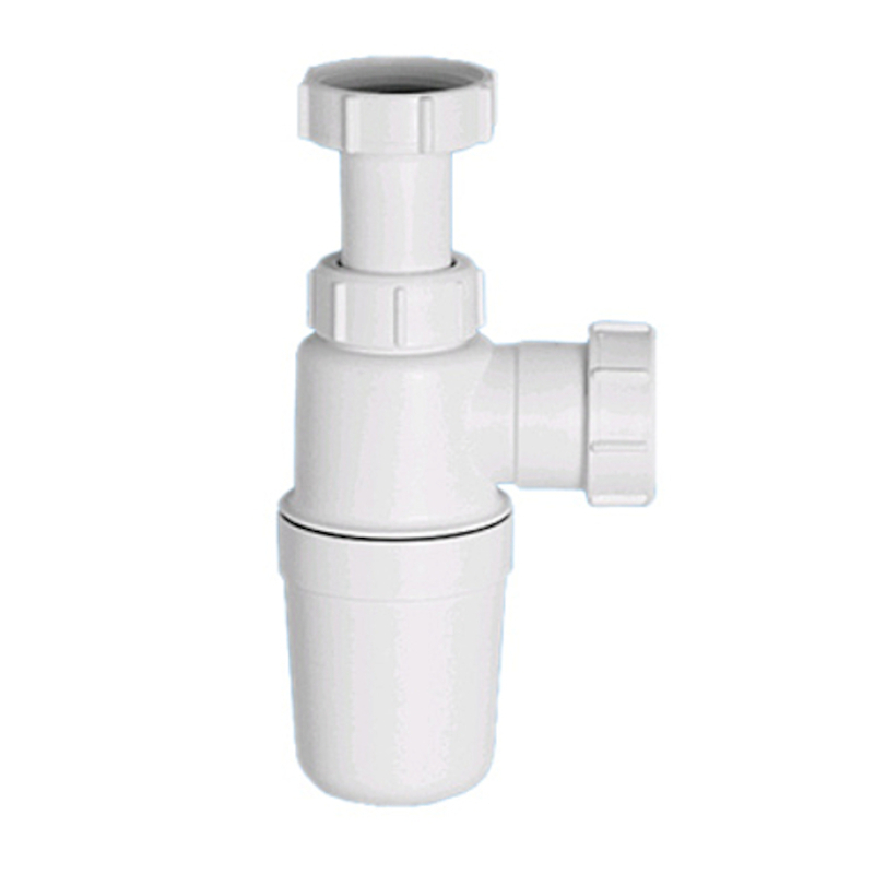 Сифон бутылочный 1 1/2 х 32 мм без выпуска, выход компрес. 40 мм