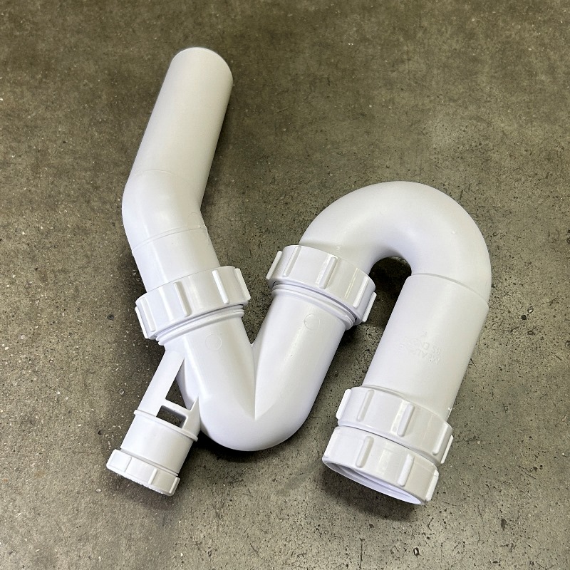 Сифон трубный S-образный 1 1/2 х 40 мм без вып. с вент. клапаном, выход 40 мм