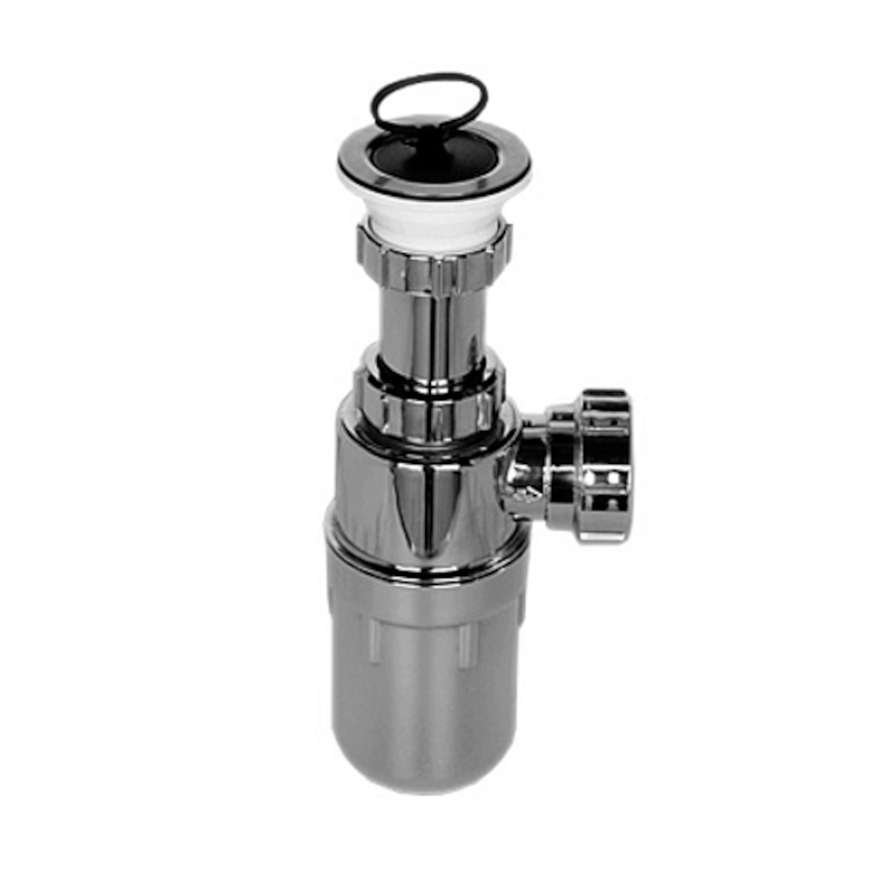 Сифон бутылочный Remer с выпуском 1 1/2х40 мм решетка 70 мм 507508