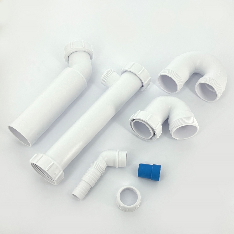 Сифон трубный S-образный 1 1/2 х 40 мм без вып. с адапт. для слива быт.тех., выход 40/50 мм