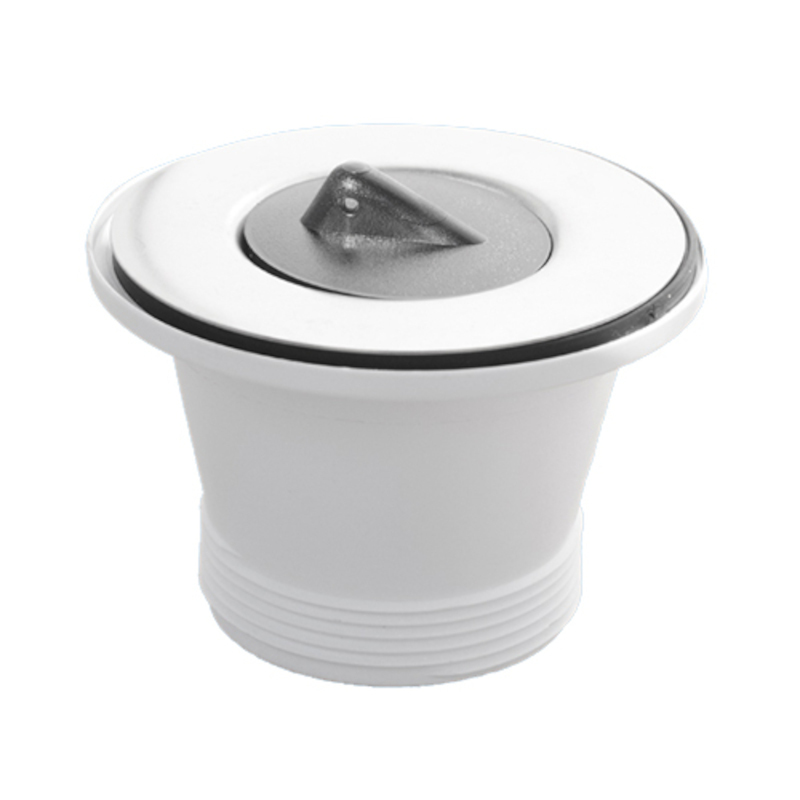 Выпуск (H57мм, D85мм нержавейка сливная решётка) с пробкой под цепочку; выход 2«папа»