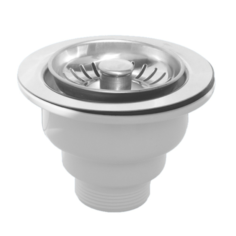 Выпуск (H77мм, D113мм полированная нержавейка сливная решётка) со съёмной фильтрующей решёткой-пробк