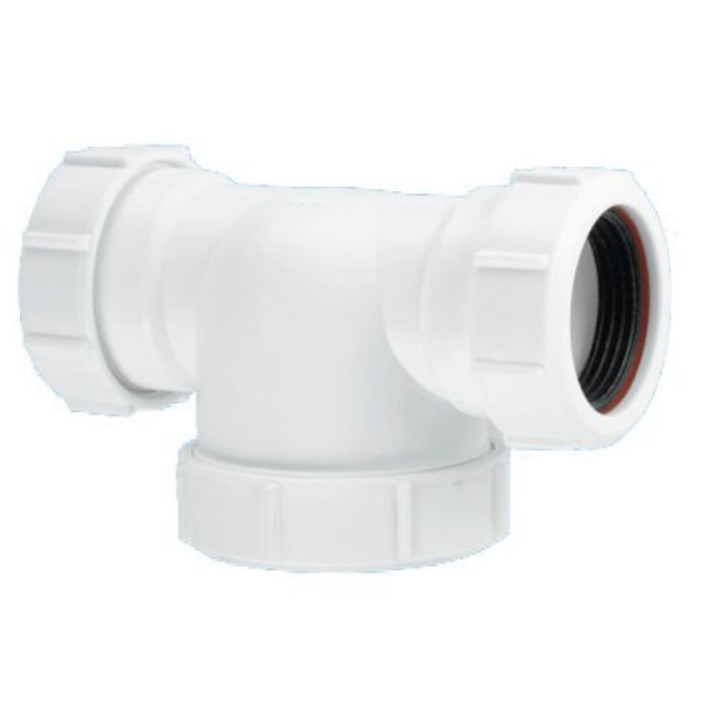 Сифон трубный McAlpine P-образный проходной 40 x 40 мм с ревизией 507566