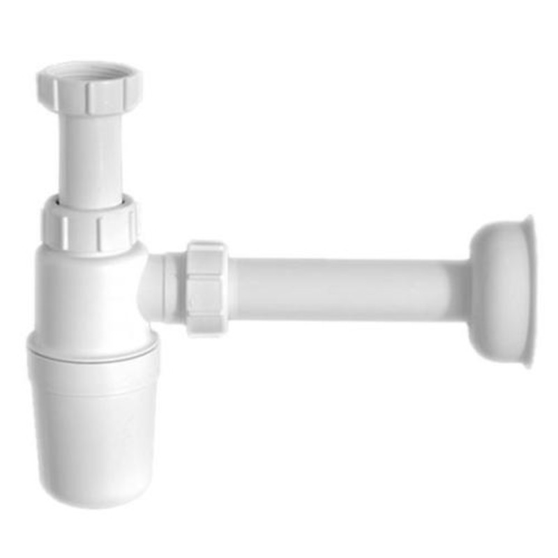 Сифон бутылочный 1 1/4 x 32 мм без выпуска, с отв. трубой 32 мм и отражателем, выход компрес 32 мм