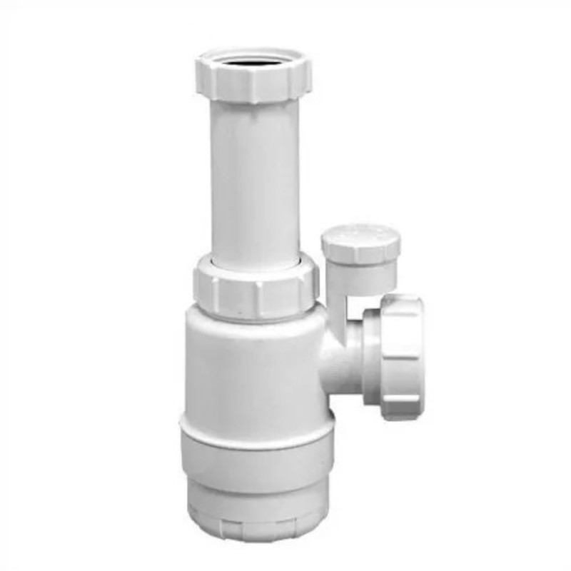 Сифон бутылочный McAlpine 1 1/4 x 40 мм без выпуска с вентиляционным и силиконовым клапанами HC1V