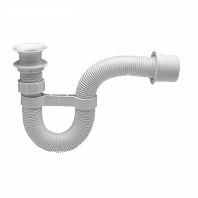 Сифон трубный S-образный 1 1/4 х 50 мм с вып. 60 мм белая пластиковая решетка, выход 50 мм