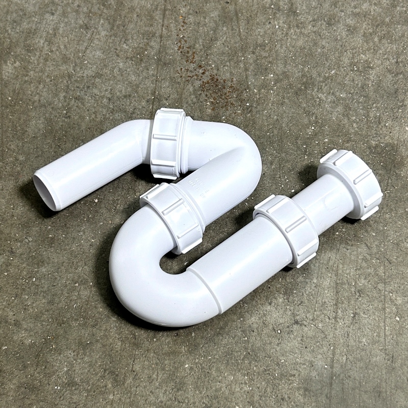 Сифон трубный Р/S-образный 1 1/4 х 32 мм без выпуска c отв. трубой 32 мм, выход 40 мм