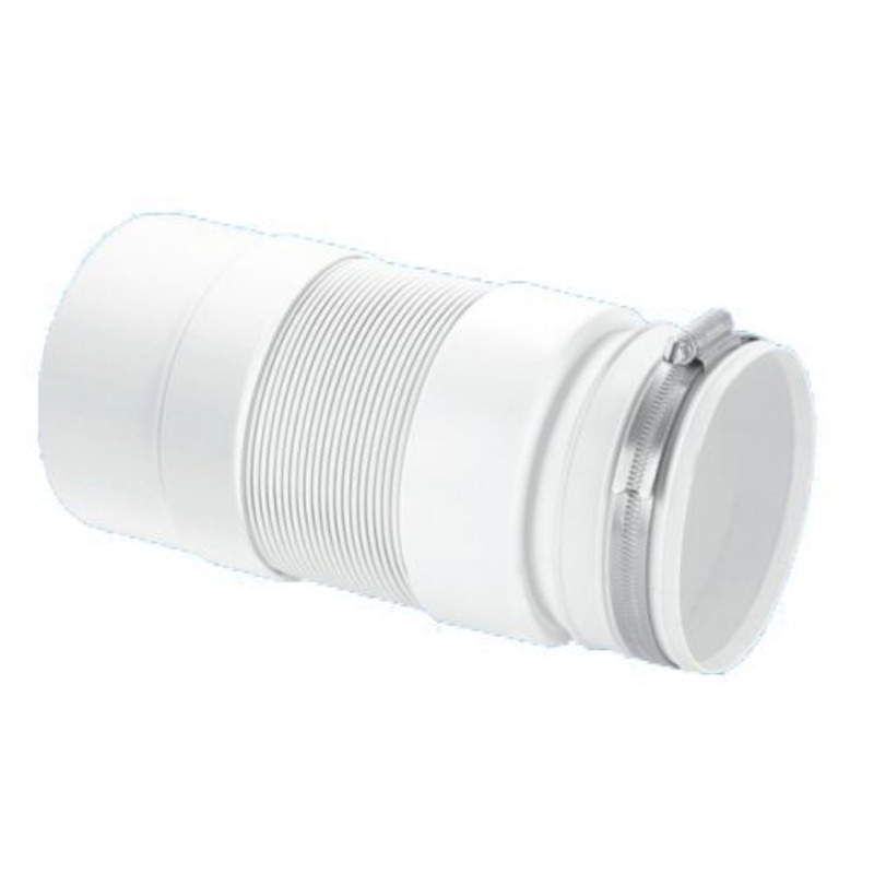 Фановая труба гофрированная раздвижная (L330-760мм); вход Ду=97-107мм подсоединение с использованием