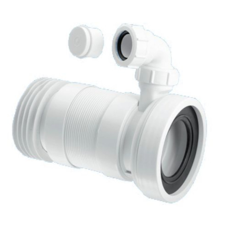 Труба фановая McAlpine гофрированная 330-800 мм с отводом 40 мм 110 мм WC-F23P