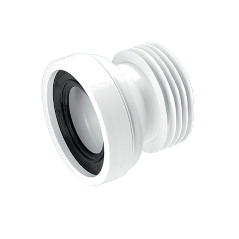 Труба фановая L=100 мм с манжетой, вход 90-110 мм, выход внутрь 110 мм трубы