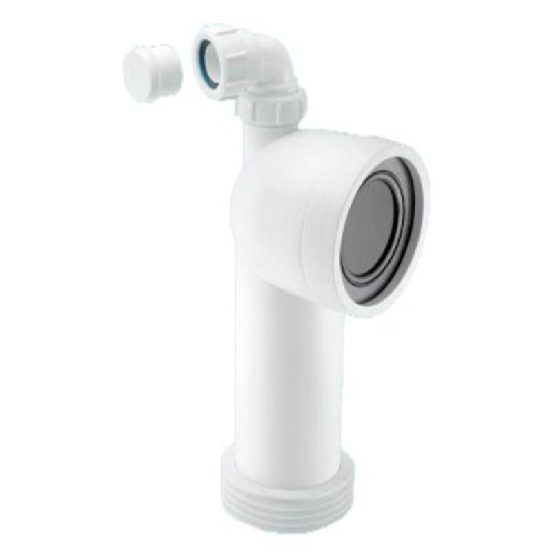 Труба фановая McAlpine угловая 90° L=285 мм с манжетой 97-107/110 мм 508991