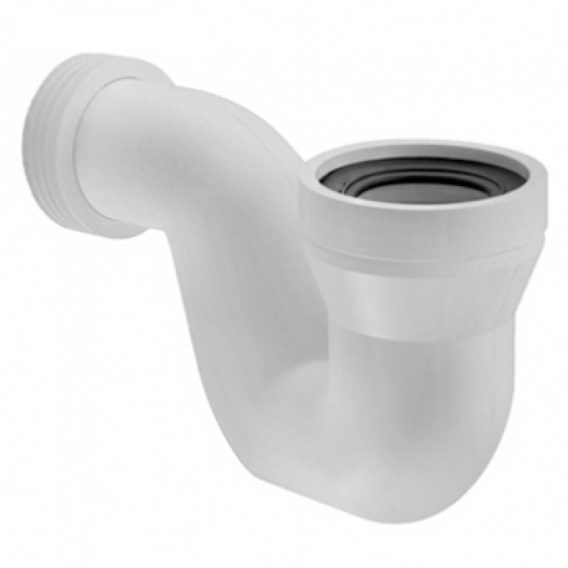 Труба фановая L=190 мм, с г/затвором и манжетой, вход 97-107 мм, выход внутрь 110 мм трубы