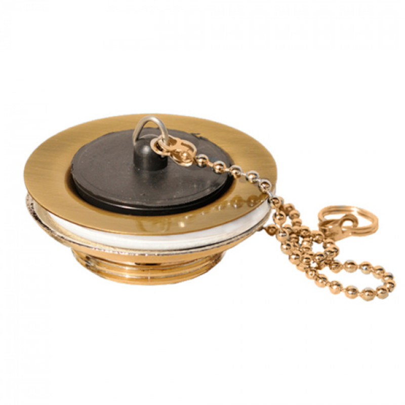 Выпуск McAlpine 60 мм латунный с пробкой и цепочкой выход 1 1/4 античная бронза MRWW1CH-AB