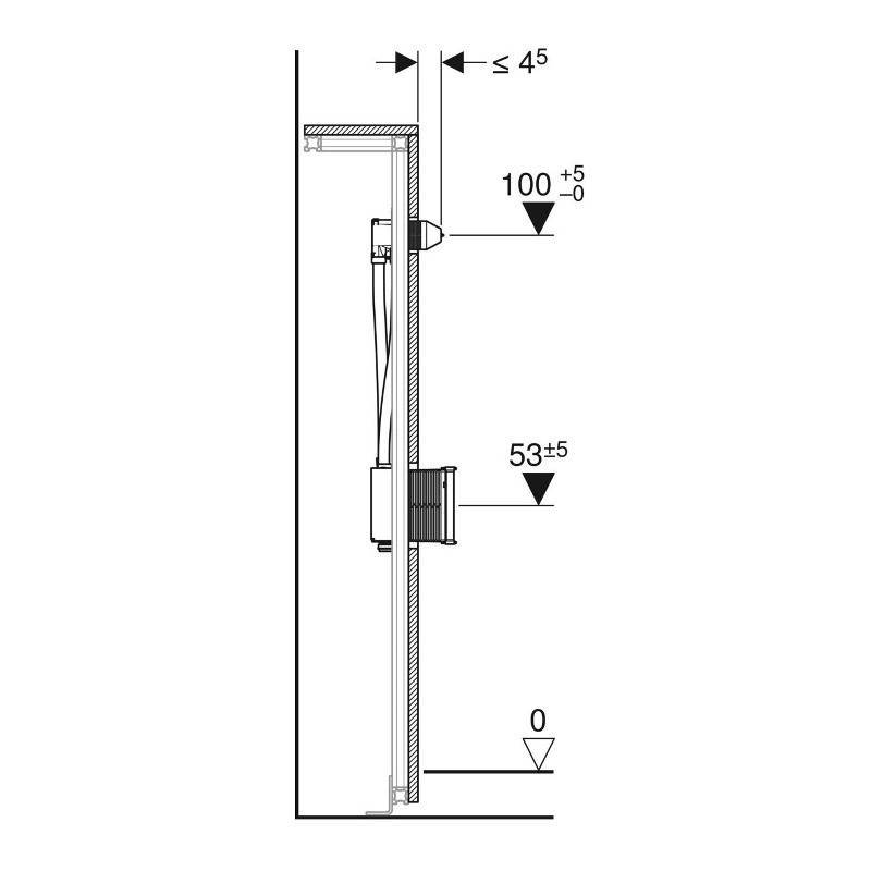 Траверса Geberit GIS для электронного встраиваемого смесителя 461.146.00.1