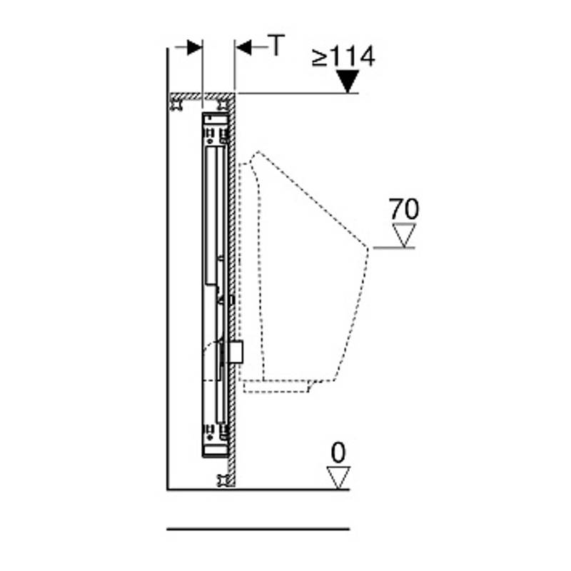 Монтажный элемент Geberit GIS для писсуара 114 см наружный смыв 461.686.00.1