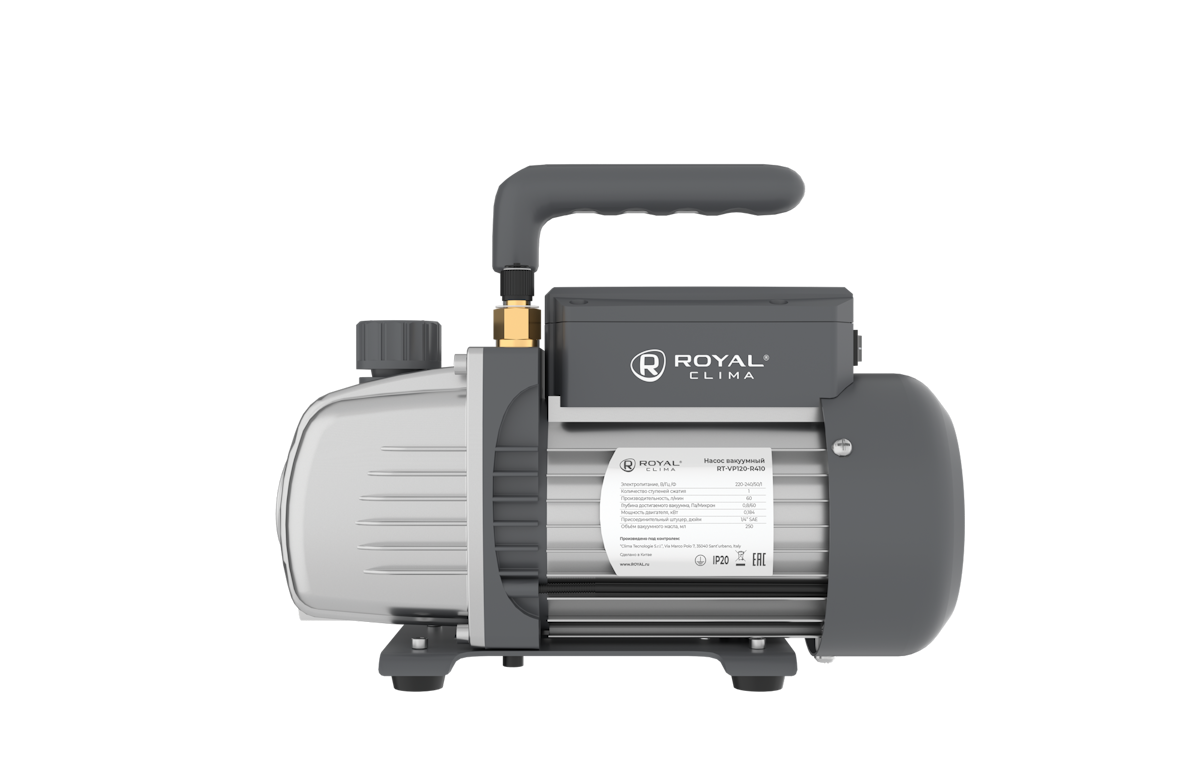 Насос вакуумный ROYAL CLIMA RT-VP120-R410 1-ступенчатый 60 л/мин RT-VP120-R410