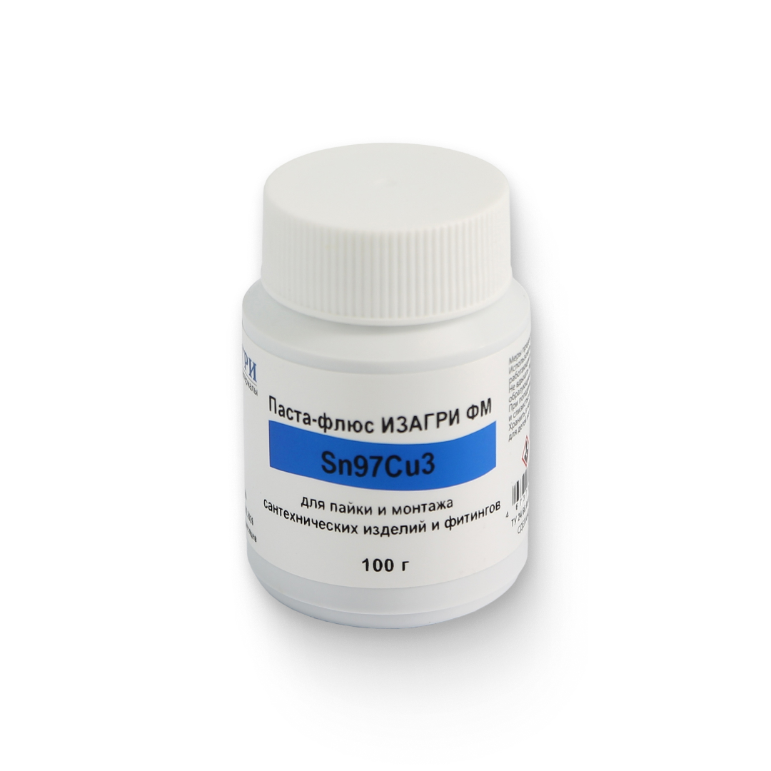 Паста-флюс Sn97Cu3, банка с кисточкой, 100 г
