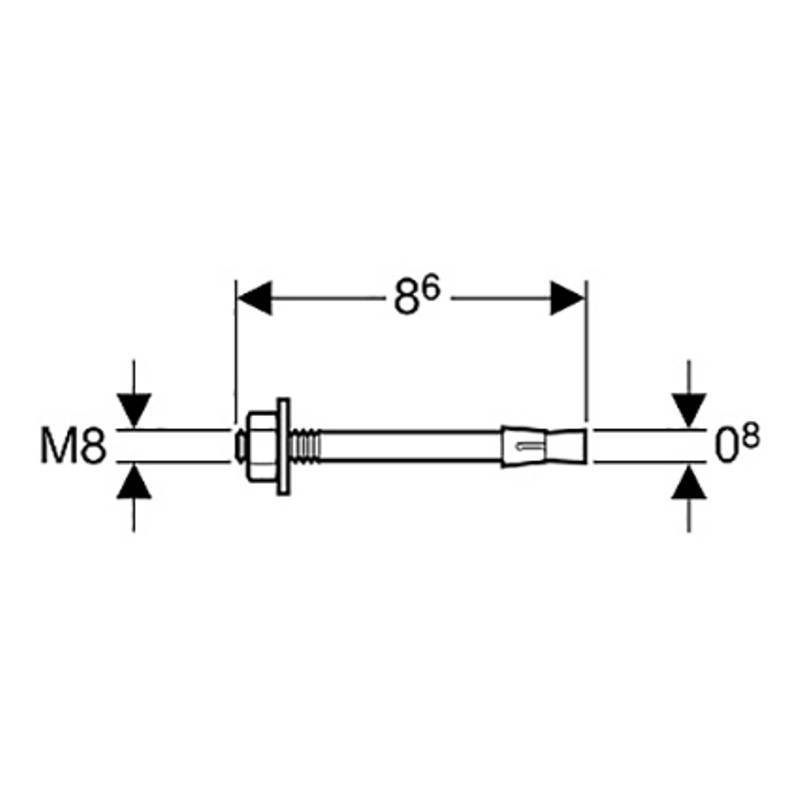 Анкер сверхпрочный Geberit GIS M8 461.037.26.1