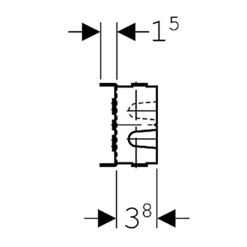 Траверса Geberit GIS для настенного смесителя 153 см 461.740.00.1