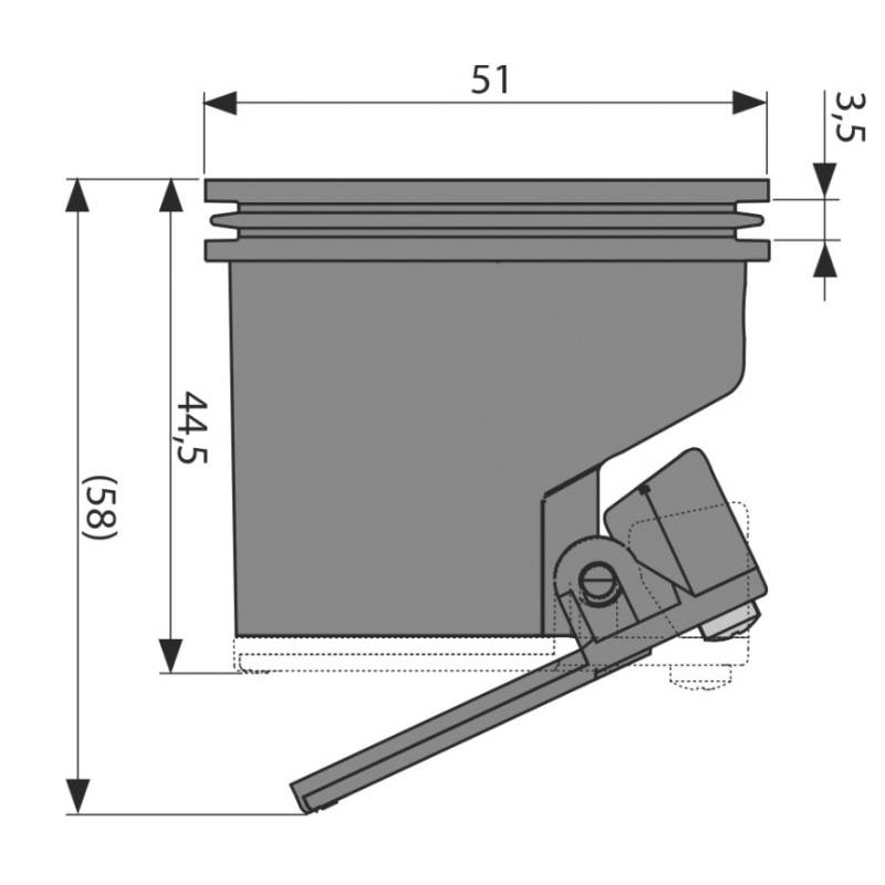 Вставка гидрозатвор комбинированный Alcaplast для APZ-S9 и APZ13 P144