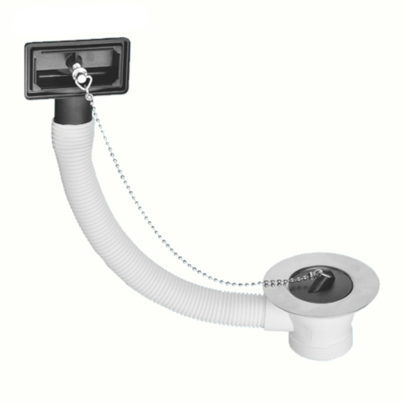 Слив-перелив для мойки Orio под прямоугольное отверстие 229х25 мм решетка 85 мм 507614