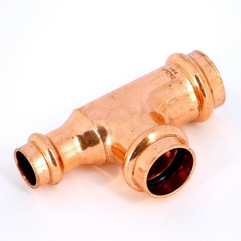 Тройник пресс 22 х 22 х 15 медь