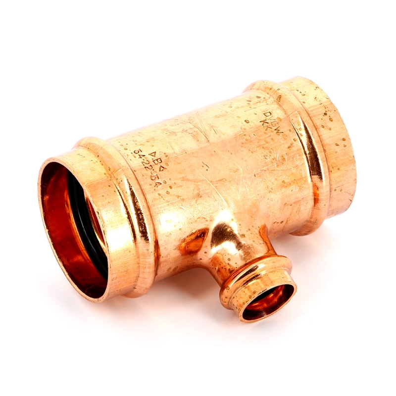 Тройник пресс 54х22х54 медь