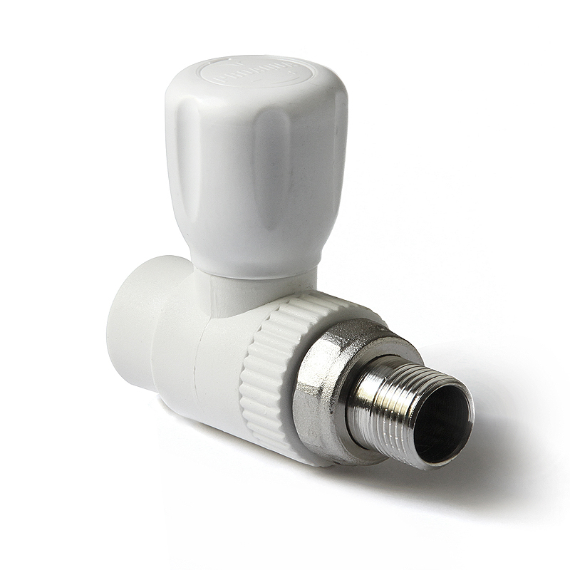 Кран Н 20 х 1/2 с разъемным соединением, для радиаторов, цвет серый