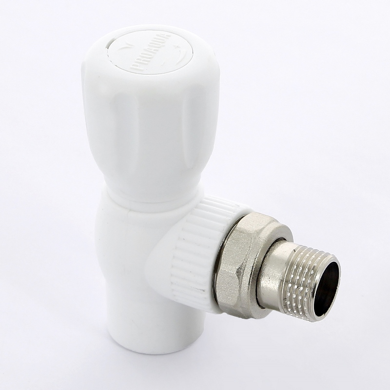 Кран Н 25 х 3/4 угловой с разъемным соединением, для радиаторов