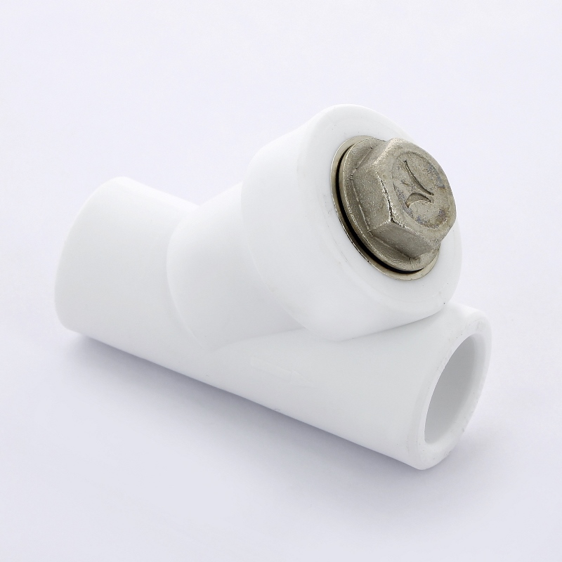 Фильтр косой ВВ 25 мм PP-R белый