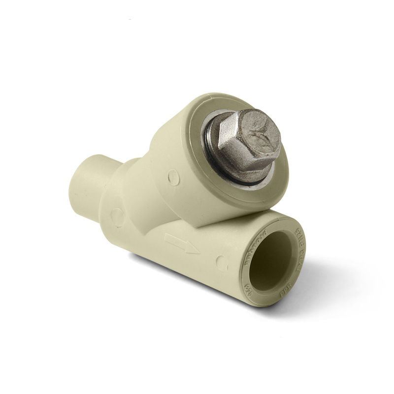 Фильтр косой НВ 40 мм PP-R серый