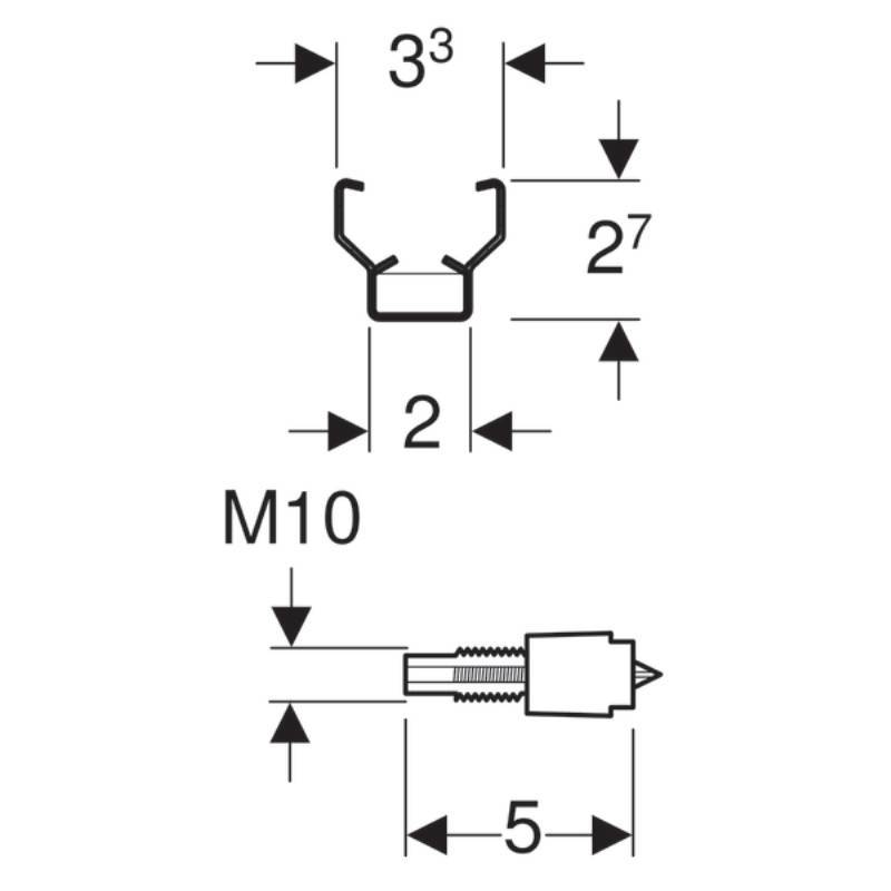 Скоба крепежная Geberit GIS M10 461.004.00.1