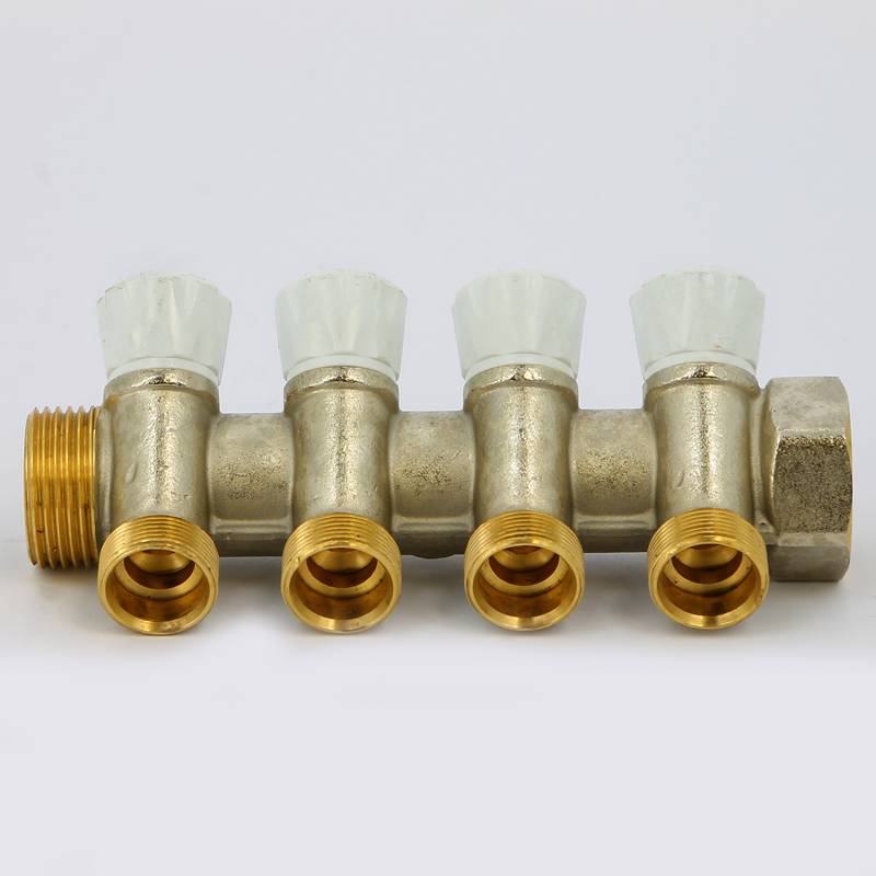 Коллектор с вентилями Emmeti Top-San 1 НВ 4 выхода 24х19 36 мм 01307290