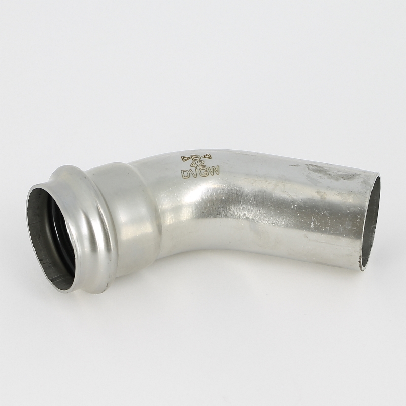 Угол-вставка 45' пресс 42 нерж.сталь