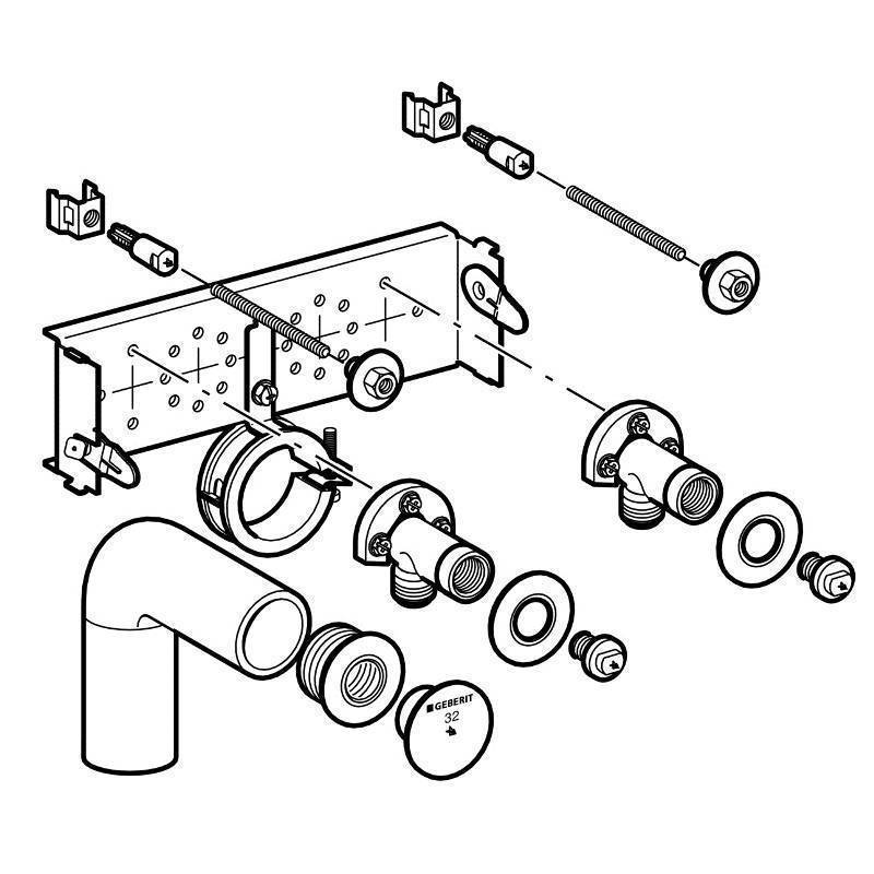 Монтажный элемент Geberit GIS для умывальника 461.430.00.1