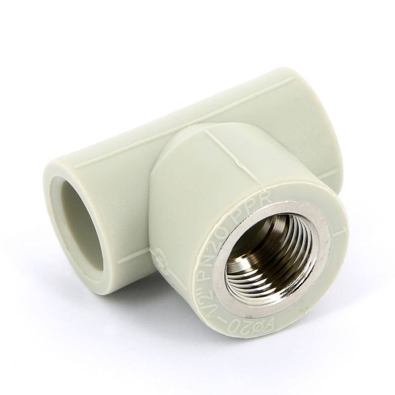 Тройник полипропиленовый FV-Plast 20х1/2х20 мм с внутренней резьбой 222020