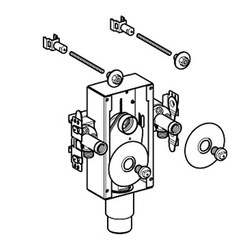 Монтажный элемент Geberit GIS для умывальника со встроенным сифоном 461.435.00.1