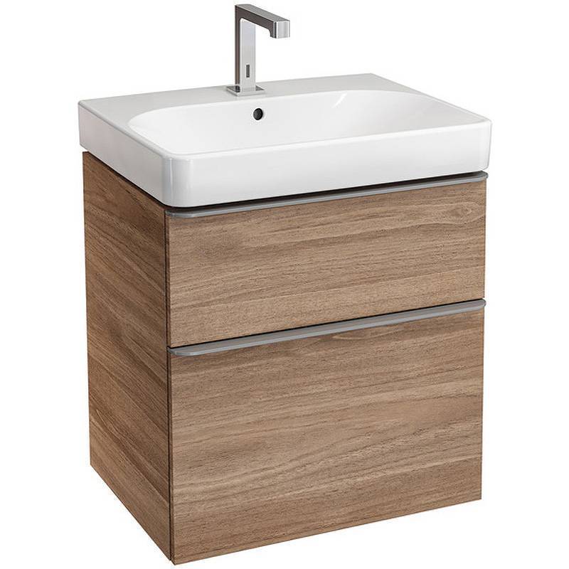 Комплект мебели для ванной Geberit Smyle Square 75 см темный орех 529.353.JR.7