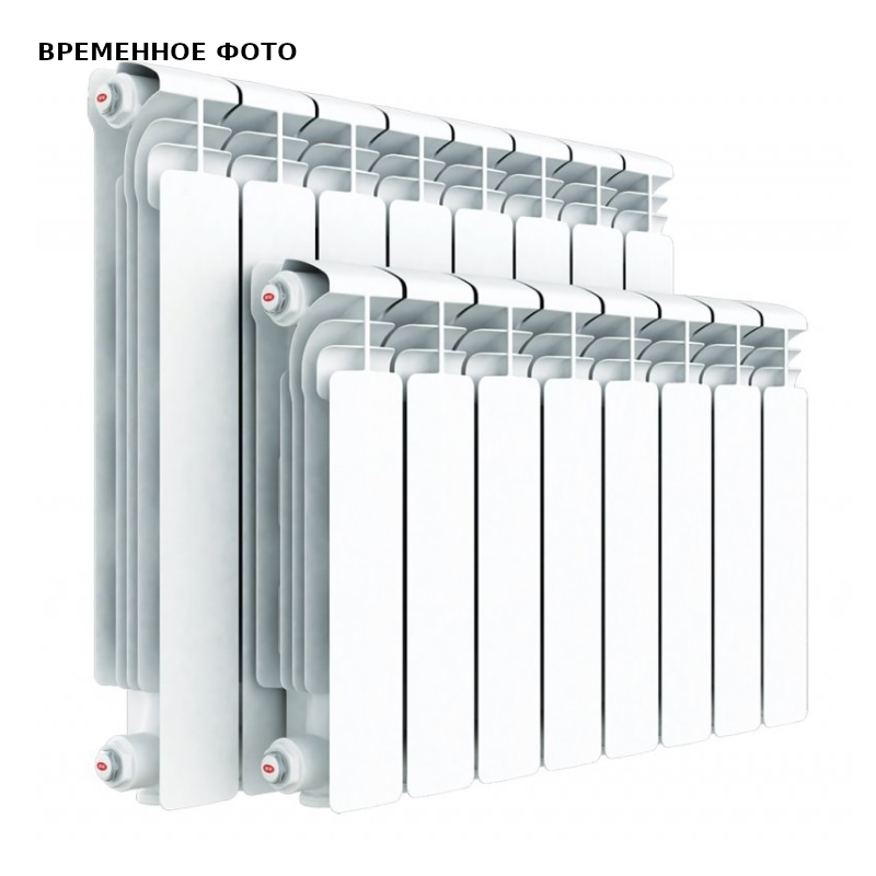 Алюминиевый радиатор Rifar Alum 500/90/6 секции (боковое подключение, цвет белый глянцевый)