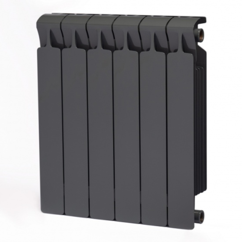 Радиатор биметаллический Rifar Monolit 500 6 секций боковое подключение титан RMO50006T