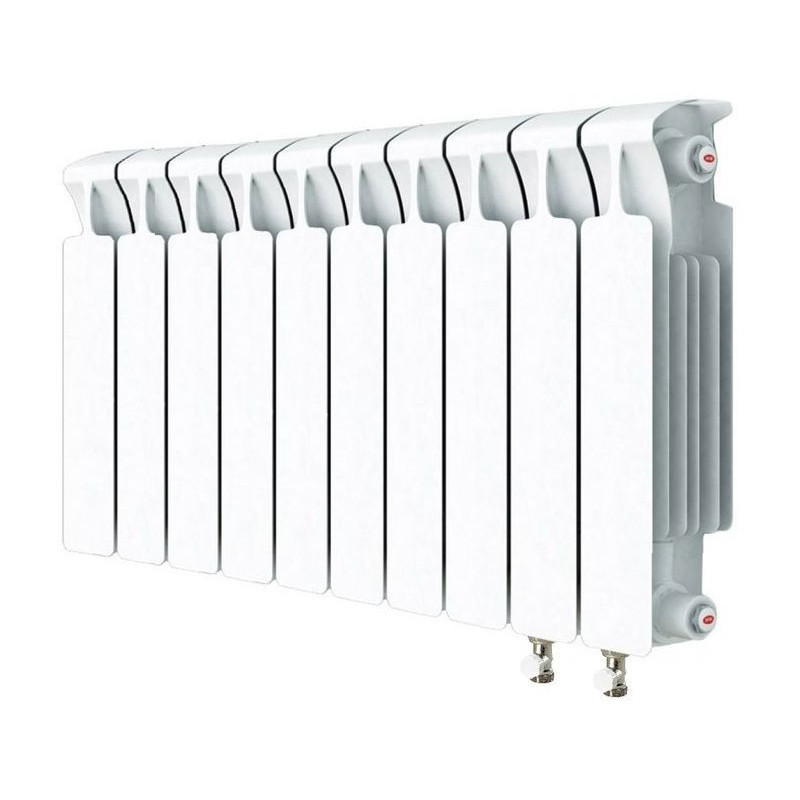 Биметаллический радиатор Rifar Monolit 500/100/10 секций (нижнее правое подключение, цвет белый глян