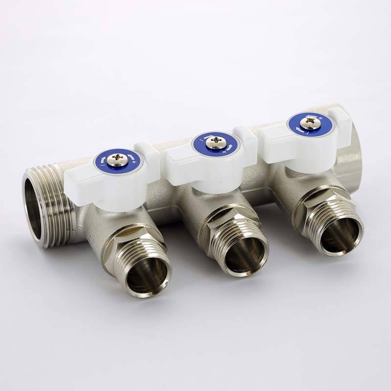 Коллектор с вентилями Emmeti Top-San 1 НВ 4 выхода 24х19 36 мм 01307290