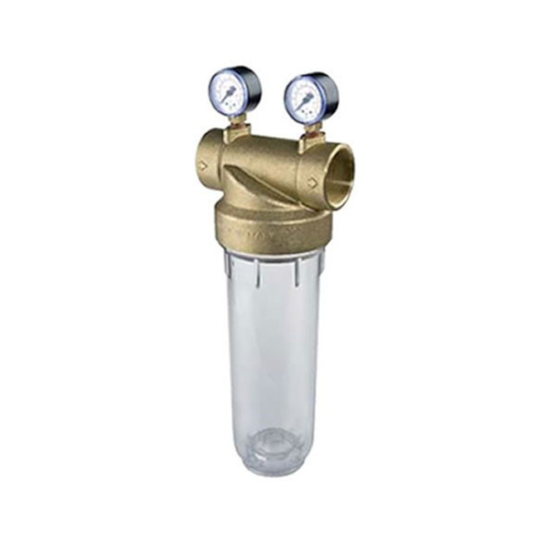 Колба фильтра 20 K2 DP 1 латунный блок с 2-мя манометрами, CX