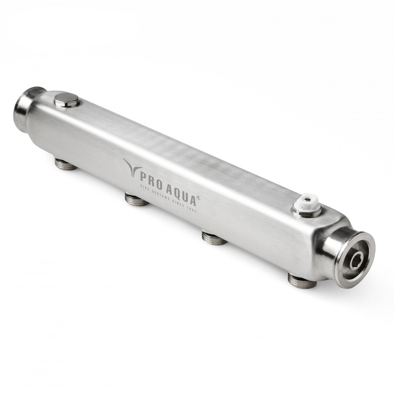 Коллектор Caleffi 1 1/4x3/4 на 4 выхода межосевое расстояние 100 мм 506272