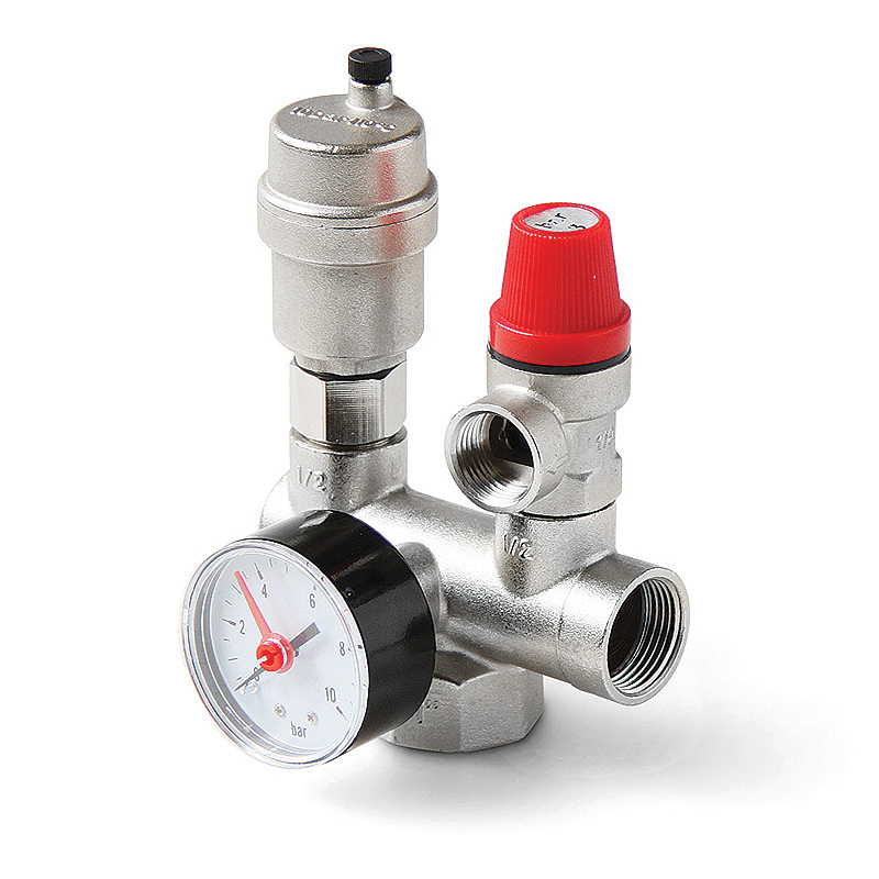 Группа безопасности котла Watts KSG 30 до 44 кВт 1х1/2 3 бар латунь 506006