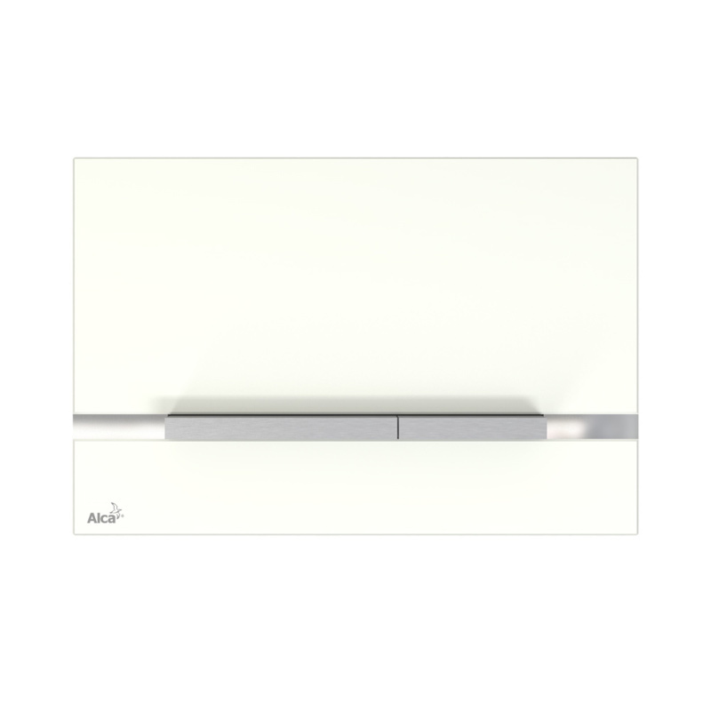 Кнопка смыва Alcaplast, стекло белый