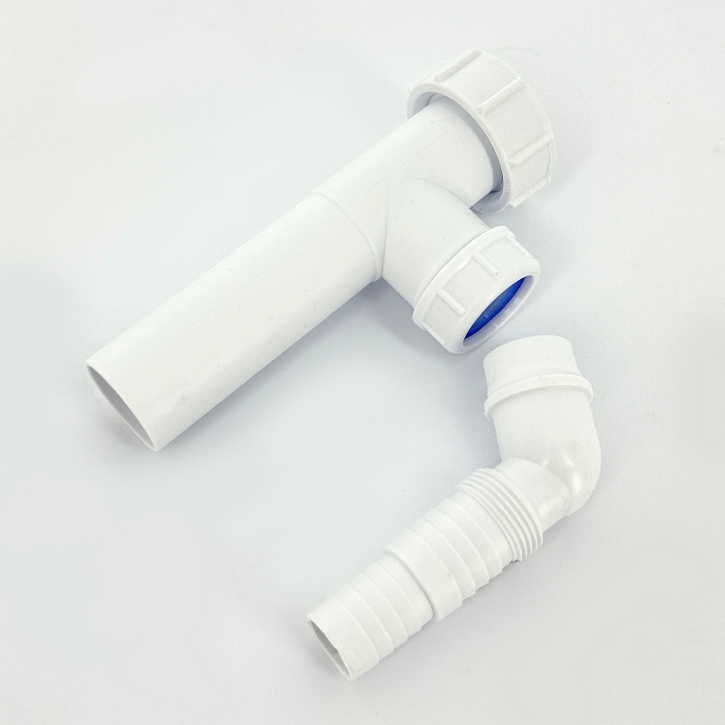 Вставка 1 1/4 x 32 мм с адаптером под углом для слива быт. тех., H=146 мм