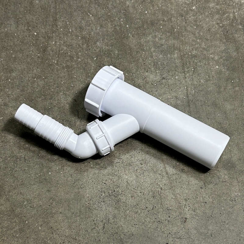 Вставка 1 1/2 x 40 мм с адаптером под углом для слива быт. тех., H=146 мм